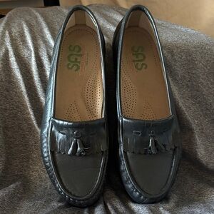 SAS Dark Gray  Leather Tassel Loafers Women’s 9W